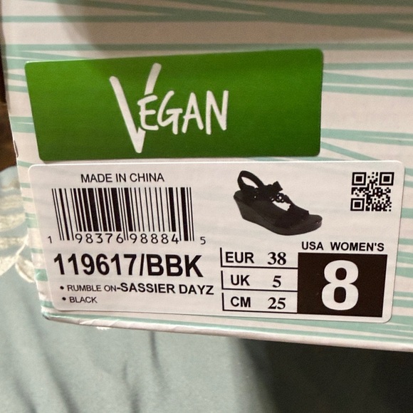 NWT Skechers Cali Luxe Foam Rumble On-Sassier Dayz Black Women's Wedge Sandals - Picture 9 of 9